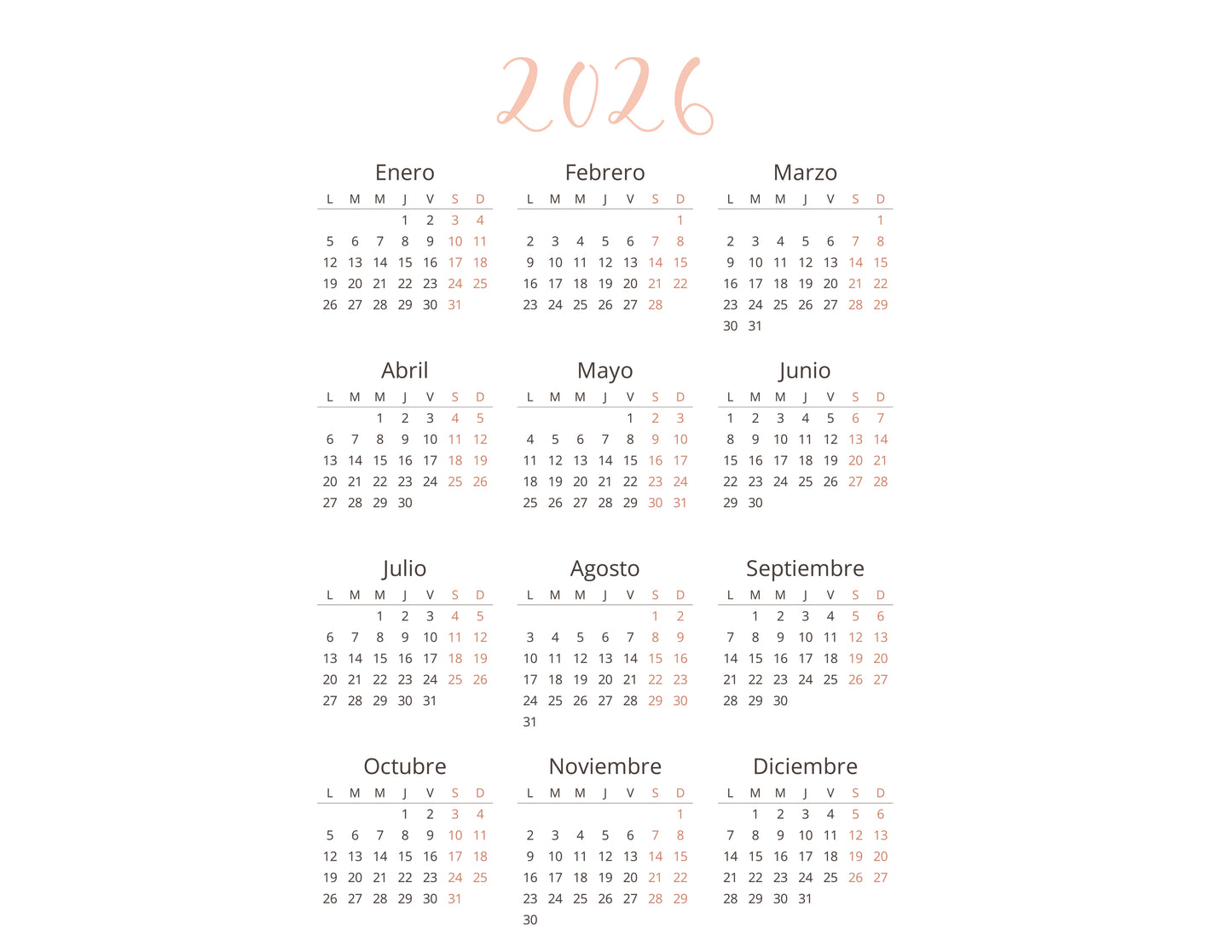 Bailarinas de Ballet / Planner Atemporal