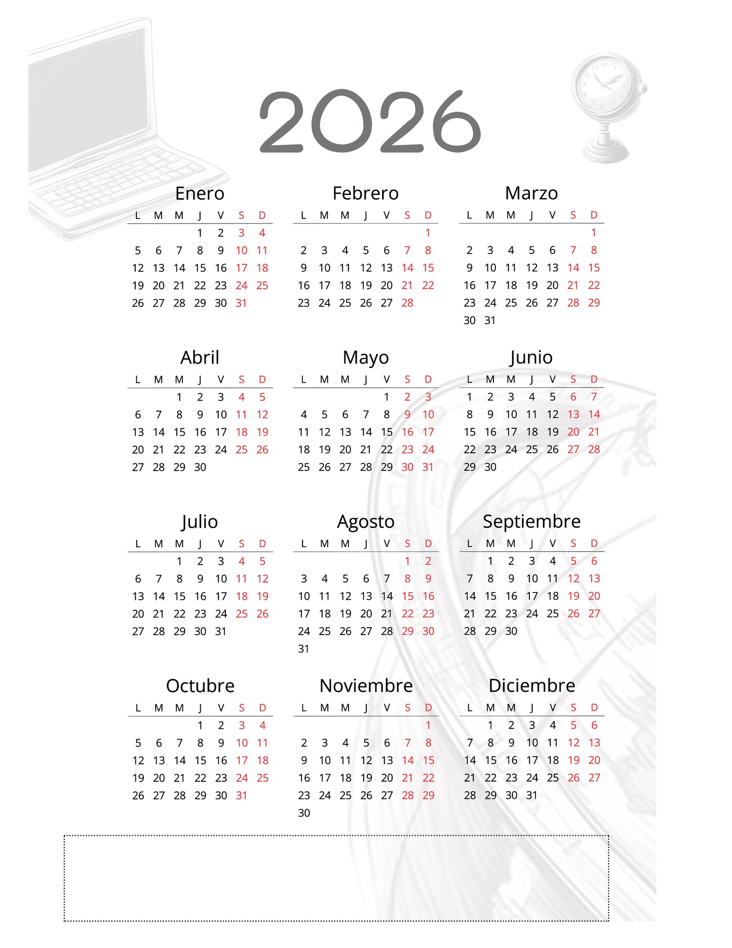 Profesor Planner A4 / Carta