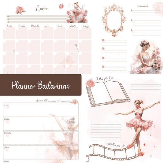 Bailarinas de Ballet / Planner Atemporal